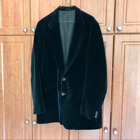 Men’s Black Velvet Suit Jacket, size 46 - Picture 1 of 7